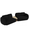 Kiana 4-personers modulsofa i velour B310 cm - Sort