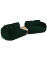 Kiana 4-personers modulsofa i velour B310 cm - Flaskegrøn