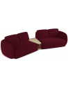 Kiana 4-personers modulsofa i velour B310 cm - Bordeaux