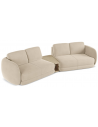 Kiana 4-personers modulsofa i velour B310 cm - Lys beige