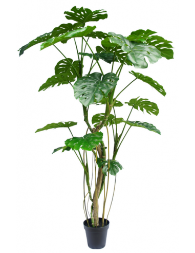 Stor kunstig deluxe Monstera plante...