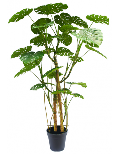 Stor kunstig deluxe Monstera plante...