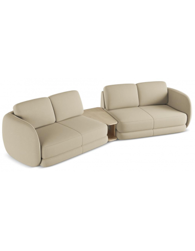 Kiana 4-personers modulsofa i bouclé B310 cm - Beige