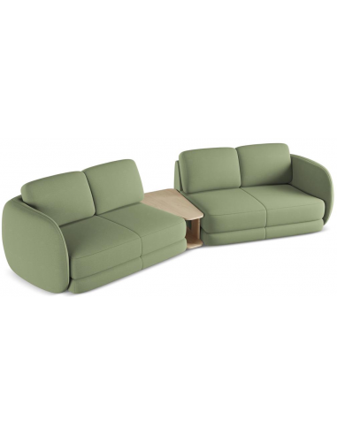 Kiana 4-personers modulsofa i bouclé B310 cm - Mint