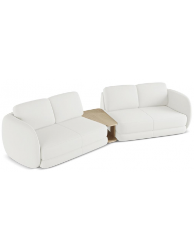 Kiana 4-personers modulsofa i bouclé B310 cm - Hvid