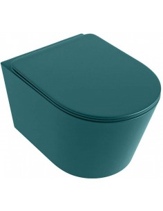 væghængt toilet farvet