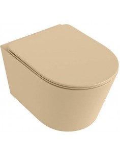 væghængt toilet farvet