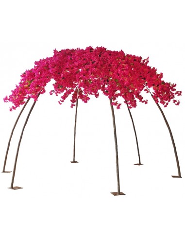 Pavillon med kunstige Bougainvillea...