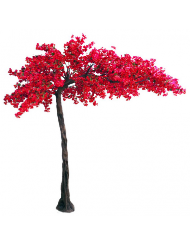 Kunstigt Bougainvillea træ H320 cm - Rød