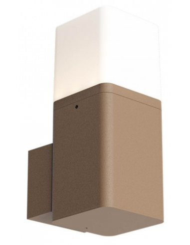 VOLT Væglampe i aluminium og polycarbonat H20 cm 1 x 13W SMD LED - Mat corten