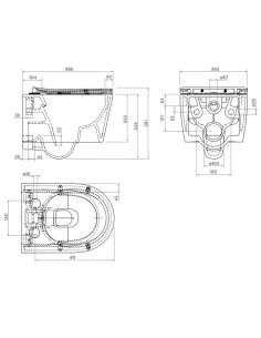 INBE Væghængt toilet i... 2