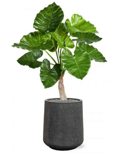 Sammenplantning med krukke og kunstig Alocasia Calidora plante H119 cm