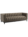 Beaudy 3-personers sofa i chenille B230 cm - Sort/Stenbrun