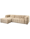 Merrol venstrevendt chaiselong sofa i chenille 257 x 167 cm - Beige