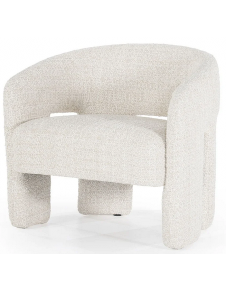 lænestol moderne boucle stof beige