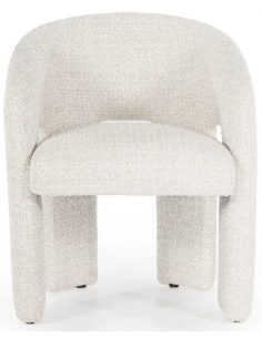 spisebordsstol med armlæn stof beige 2