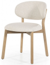 Mikky spisebordsstol i egetræ og polyester H79 cm - Eg/Beige