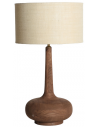 Bordlampe i mangotræ og jute H73 cm - Rustik brun/Natur