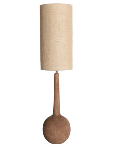 Bordlampe i mangotræ og jute H110 cm...