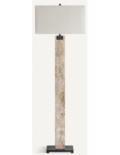 Gulvlampe i travertin og...