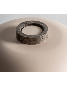 Bordlampe i travertin og... 2