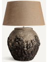 Bordlampe i keramik og jute H95 cm 1 x E27 - Rustik brun/Natur