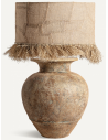 Bordlampe i keramik og jute H100 cm 1 x E27 - Rustik brun/Natur