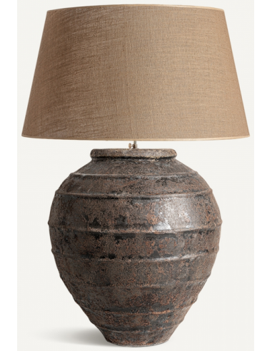 Bordlampe i keramik og jute H105 cm 1...