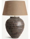 Bordlampe i keramik og jute H105 cm 1 x E27 - Rustik brun/Natur