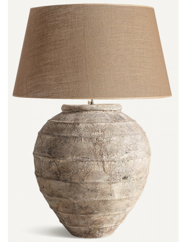 Bordlampe i keramik og jute H105 cm 1...