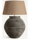 Bordlampe i terracotta og jute H80 cm 1 x E27 - Rustik grå/Natur