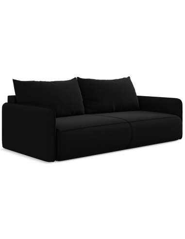 Nanea sovesofa i velour B216 cm - Sort