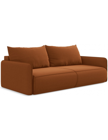 Nanea sovesofa i velour B216 cm - Terracotta