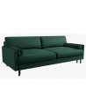 Scott sovesofa i metal og polyester B212 cm - Sort/Flaskegrøn