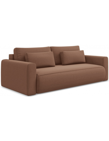 Kapua sovesofa i velour B238 cm - Brun