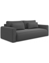 Kapua sovesofa i velour B238 cm - Grafitgrå