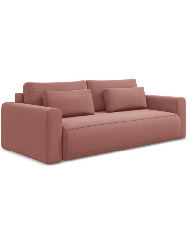 Kapua sovesofa i velour B238 cm - Pink