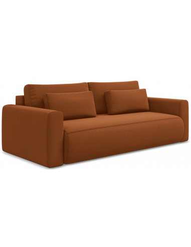 Kapua sovesofa i velour B238 cm - Terracotta