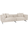 Hoxton 3-personers sofa i metal og polyester B256 cm - Sort/Meleret natur