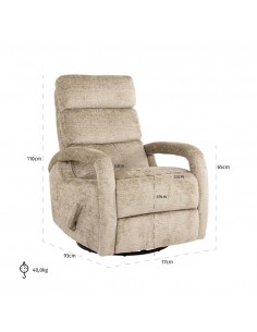 Lænestol med indbygget fodskammel 2