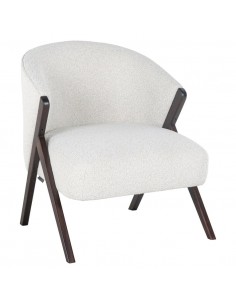 Lænestol boucle hvid