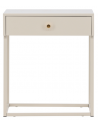 Baka sengebord i stål H50 x B43 x D43 cm - Beige/Messing