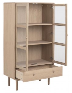 Vitrineskab egetræ 2