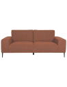 Ferraro 3-personers sofa i metal og bouclé polyester 212 x 88 cm - Sort/Rust