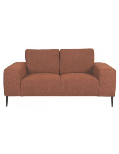 Ferraro 2-personers sofa i metal og bouclé polyester 172 x 88 cm – Sort/Rust