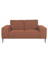 Ferraro 2-personers sofa i metal og bouclé polyester 172 x 88 cm - Sort/Rust