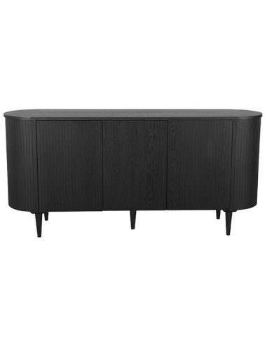 Olivia Sideboard i egetræ og egetræsfinér B180 cm - Sort