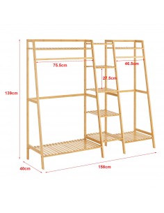 Garderobe stativ i bambus... 2