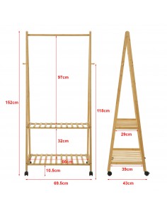 Garderobe stativ i bambus... 2
