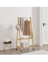 Garderobe stativ i bambus 152 x 69,5 x 43 cm - Natur